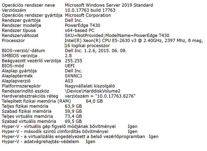 Dell PowerEdge T430 konfiguráció